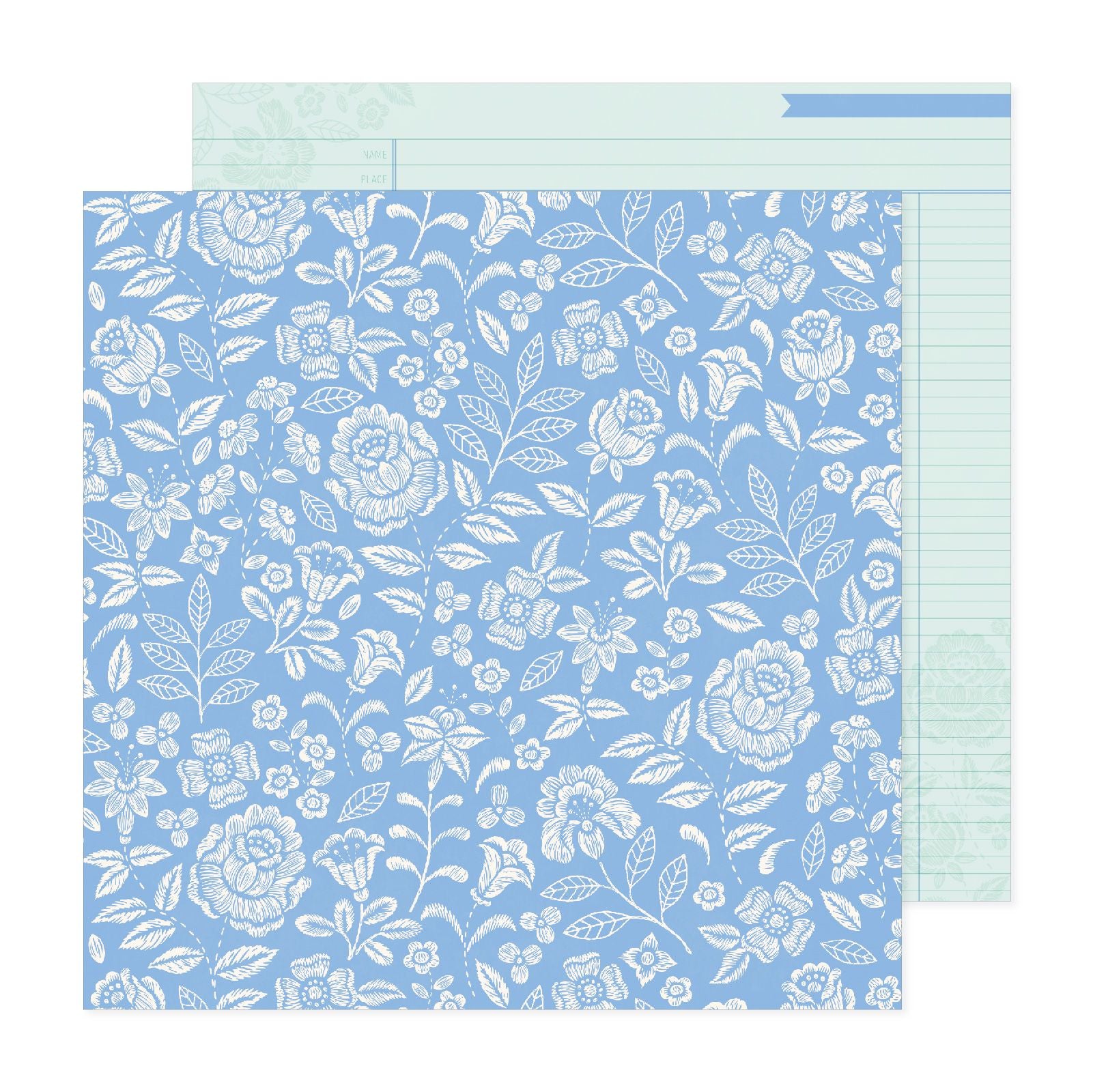 Poppy & Pear Paper Sheet 12" / Hoja de Papel Blue Skies