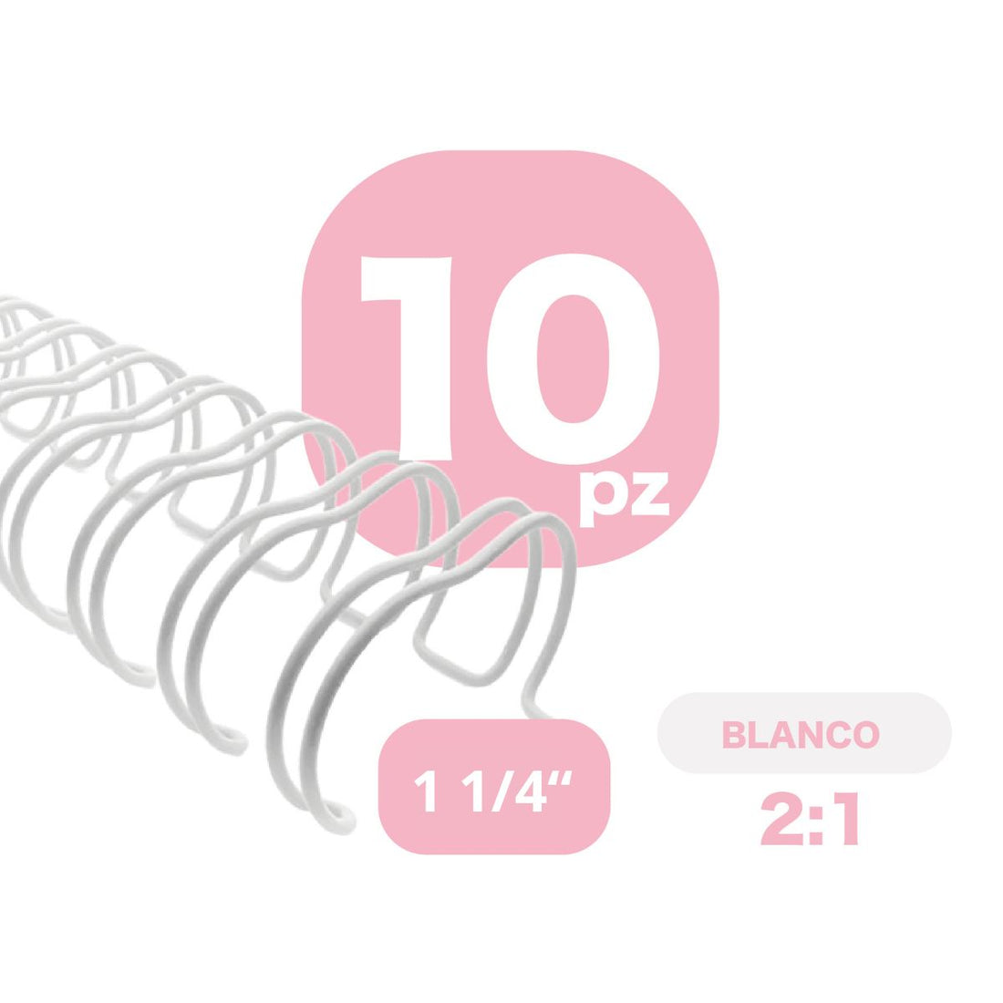 10 Espirales Metálicos Journelle Blancos 1 1/4” Arillos para Engargolar Angie Guerra &amp; Hobbees