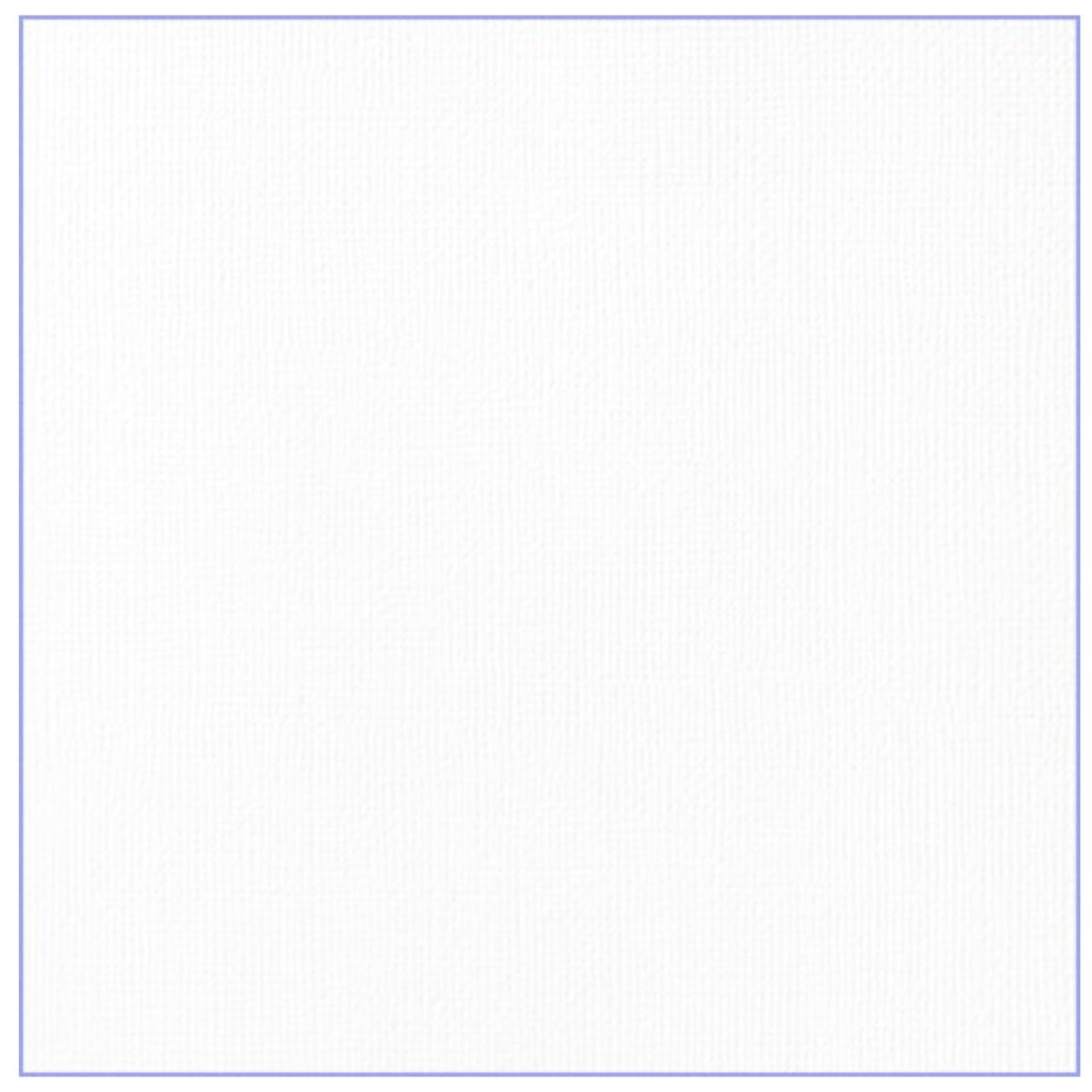 White Cardstock 12" / 1 Hoja de Cartulina Blanca Texturizada Papel, Hojas Sueltas American Crafts