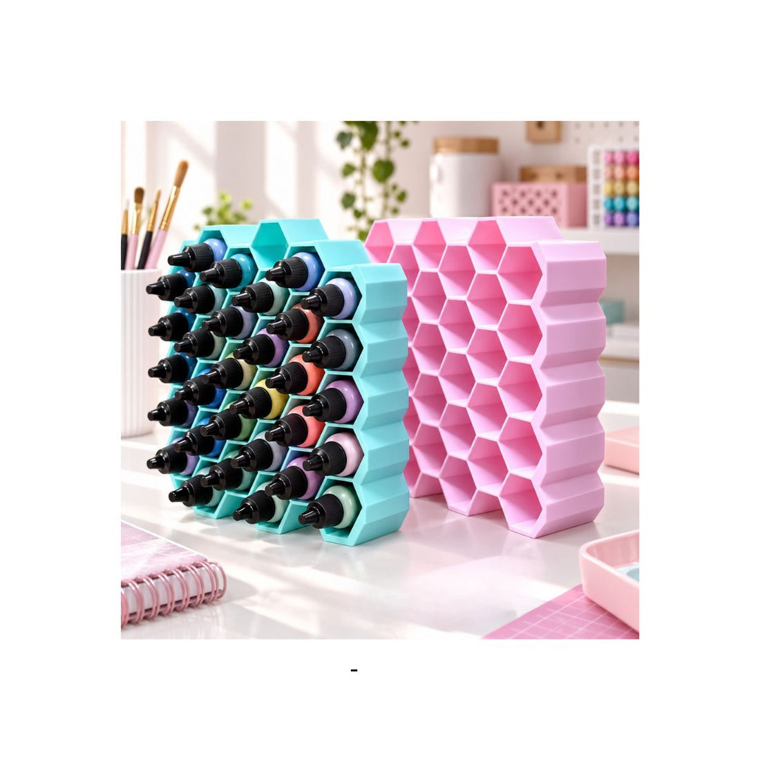 Organizador Panal para Tintas al Alcohol color Aqua Almacenamiento y Organización Hobbees