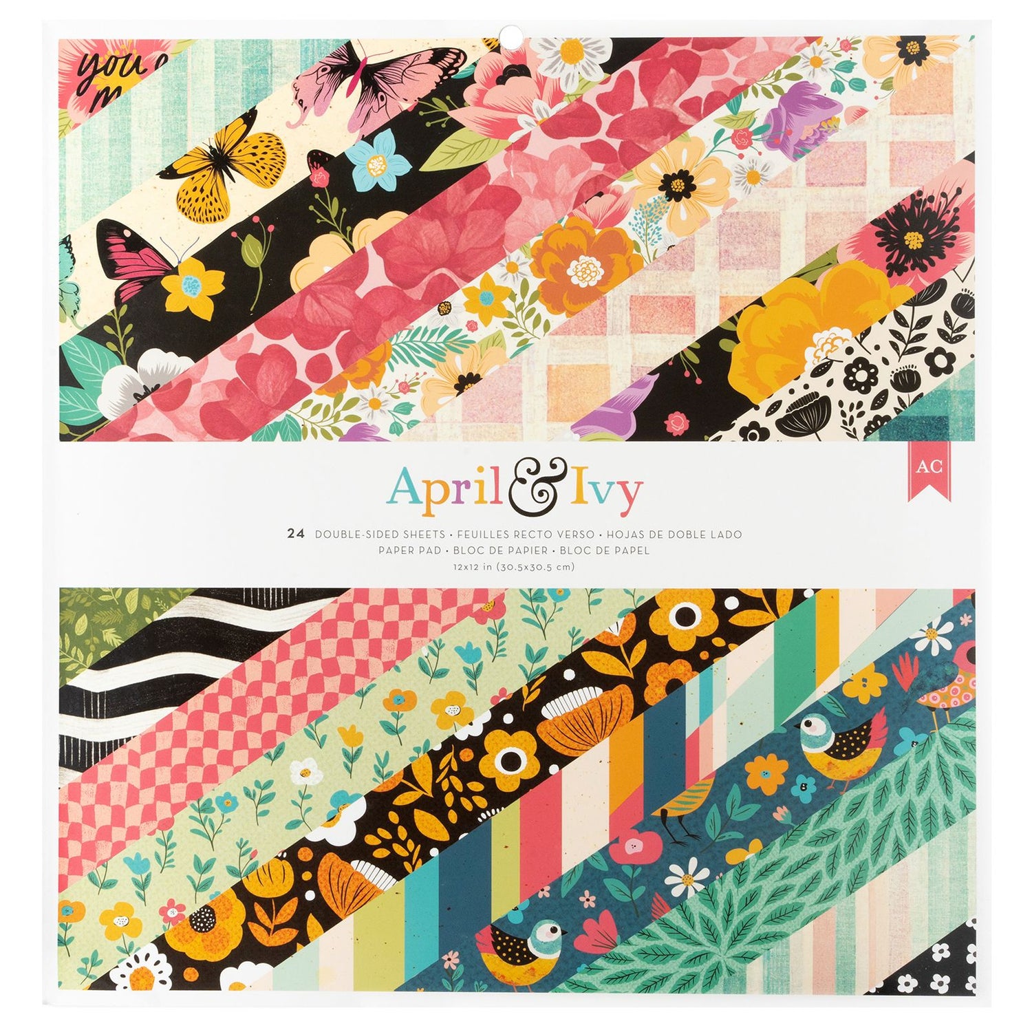 April &amp; Ivy  Paper Pad 12" / Block de Papel Hiedra de Abril Papel American Crafts