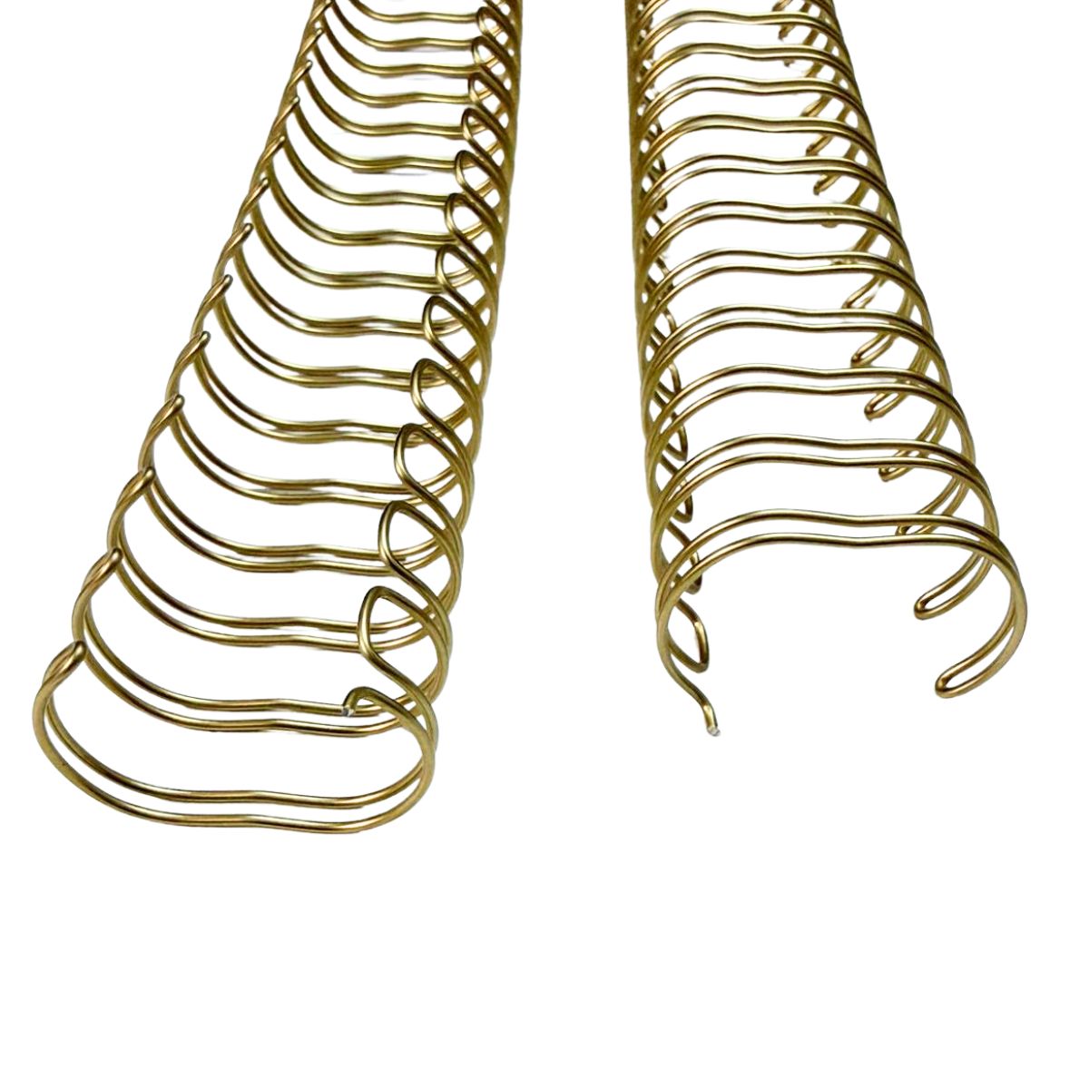 10 Espirales Metálicos Journelle Dorado Claro 7/8” Arillos para Engargolar Angie Guerra &amp; Hobbees