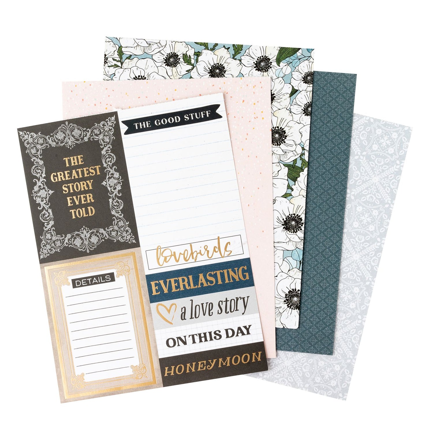 A Perfect Match Paper Pad 6" / Block de Papel Novios Papel American Crafts