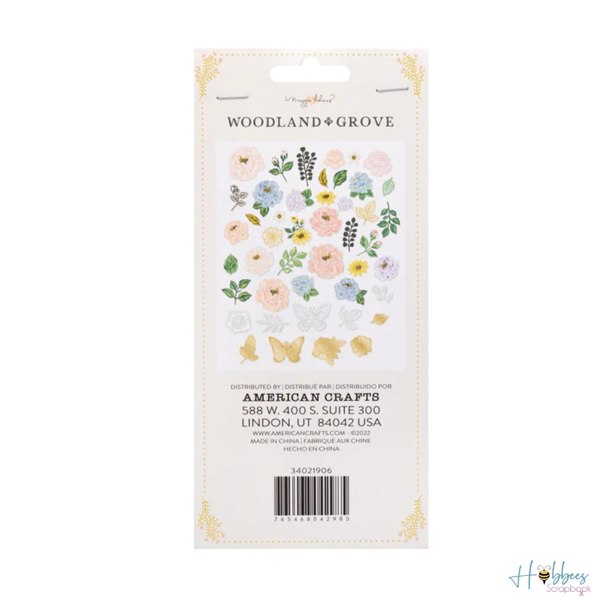 Woodland Grove Ephemera Die-Cuts / Recortes Decorativos Flores Descontinuado American Crafts