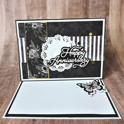 Tuxedos &amp; Tiaras Paper Pad / Block de Papel Blanco y Negro 12" Papel BoBunny
