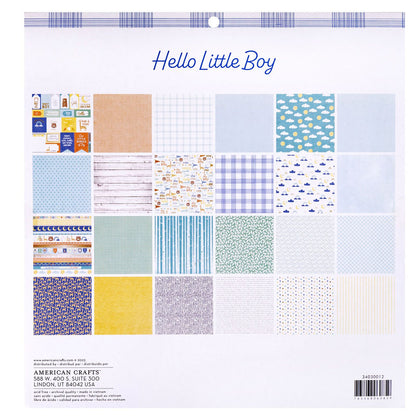 Hello Little Boy Colección Completa Value Pack Papel American Crafts