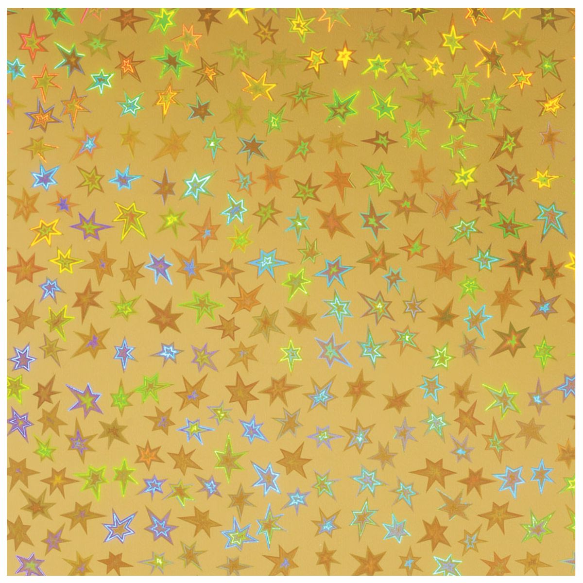 Cartulina Holográfica Gold Stars Descontinuado HOTP