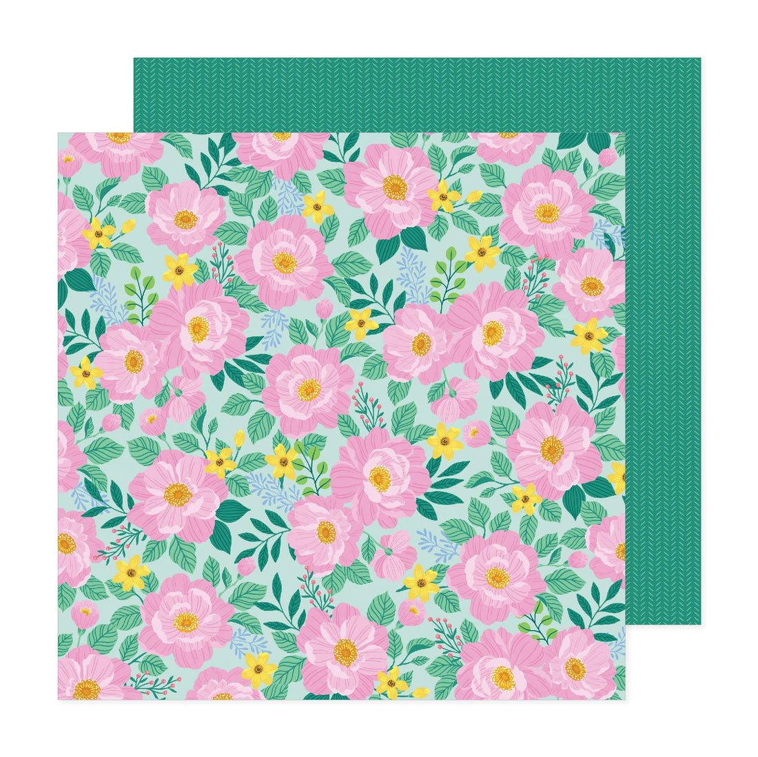 Poppy &amp; Pear Paper Sheet 12" / Hoja de Papel Blissful Blooms Papel, Hojas Sueltas American Crafts