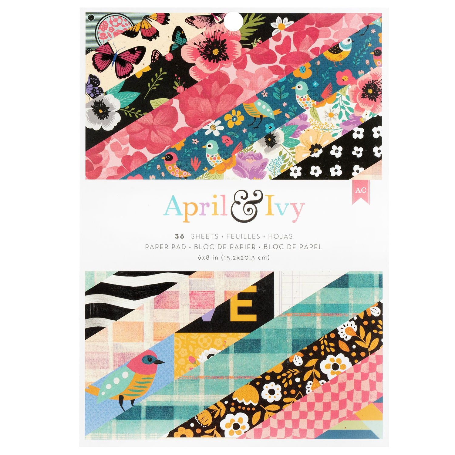April &amp; Ivy Paper Pad6" / Block de Papel Hiedra de Abril Papel American Crafts