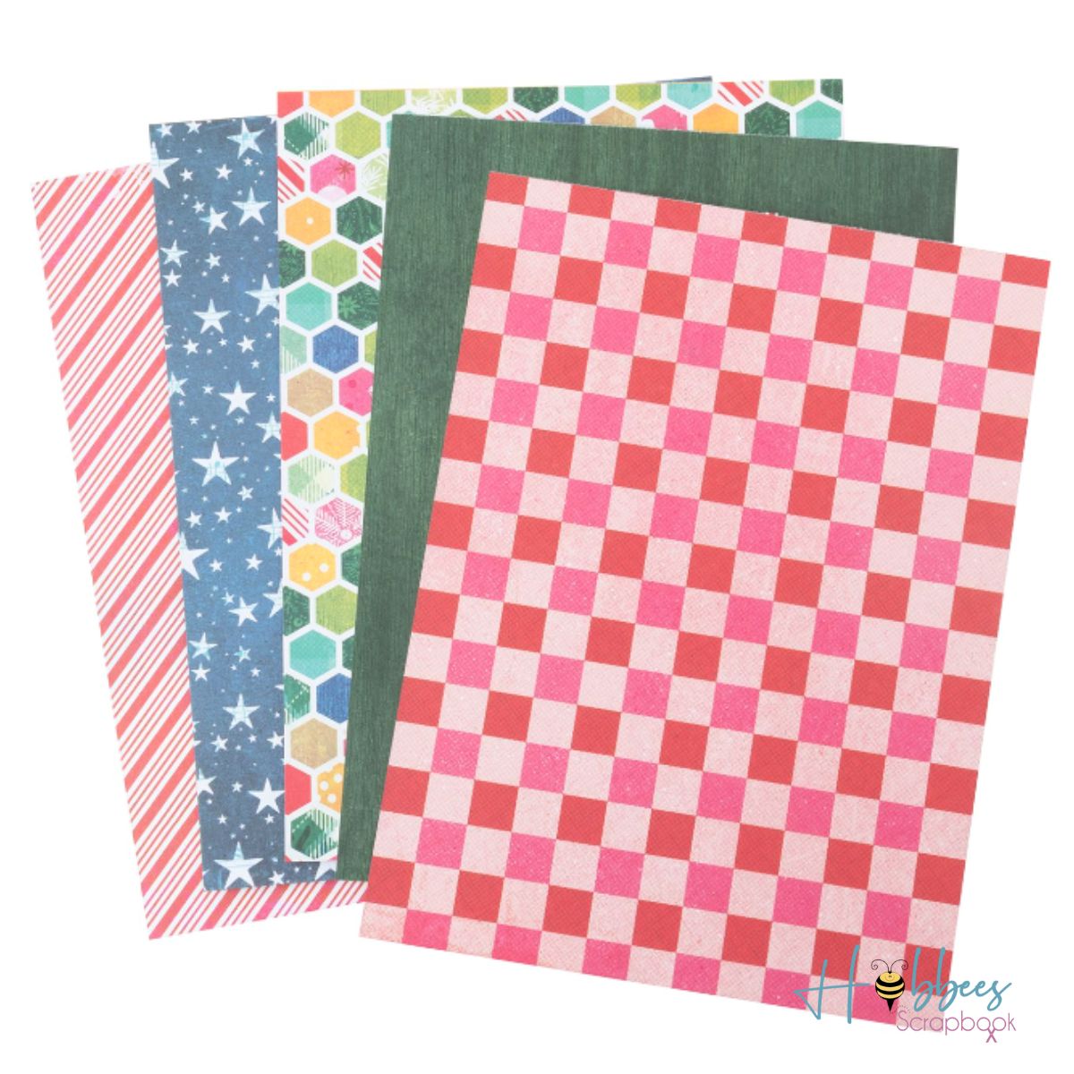 Peppermint Kisses Paper Pad 6"  / Block de Papel Navideño Doble Cara Papel Vicki Boutin