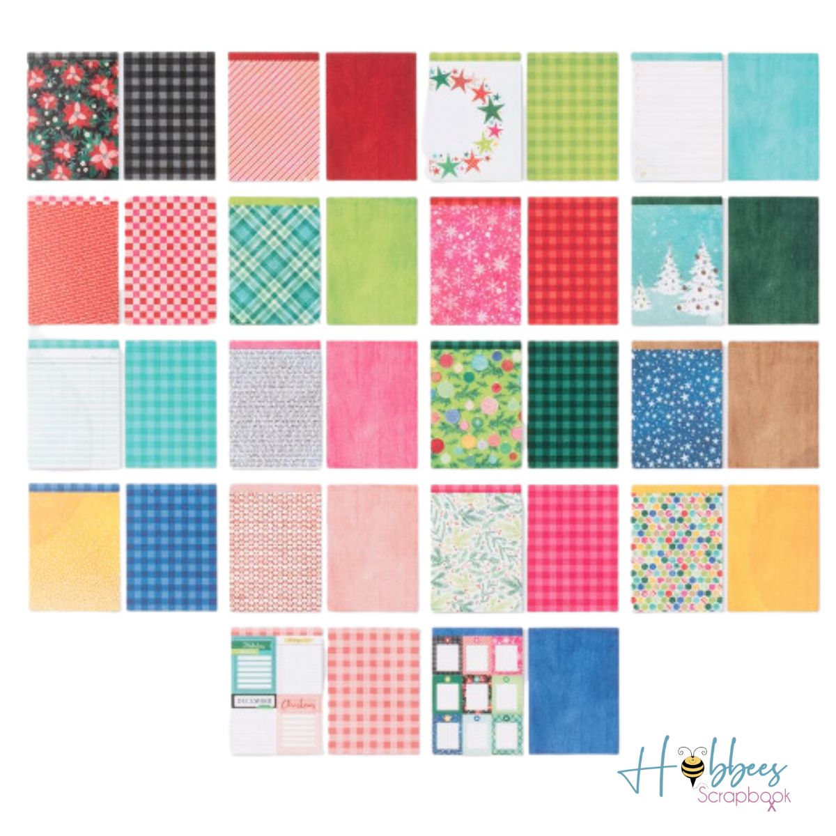 Peppermint Kisses Paper Pad 6"  / Block de Papel Navideño Doble Cara Papel Vicki Boutin