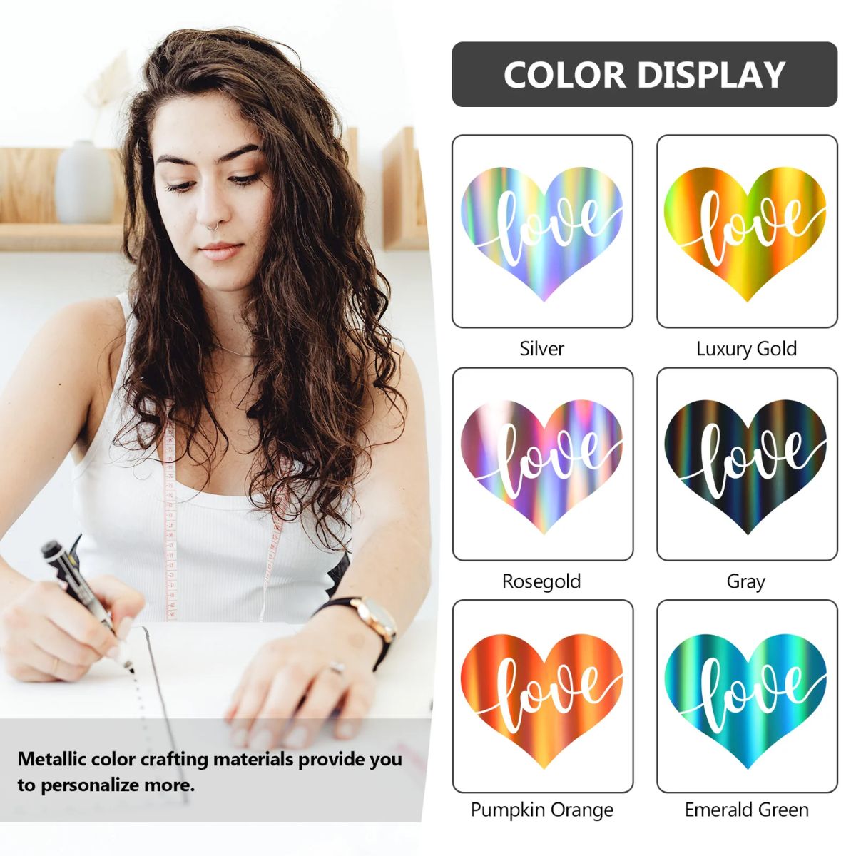 Holo Glossy Rainbow Craft Vinyl Pack / 7 Hojas de Vinil Holográfico Arcoiris Descontinuado Teckwrap