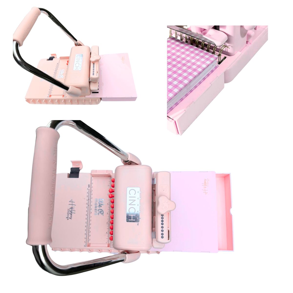 Base con Cajón y Guia para Alinear y Cerrar Arillos con The Cinch Encuadernacion Hobbees