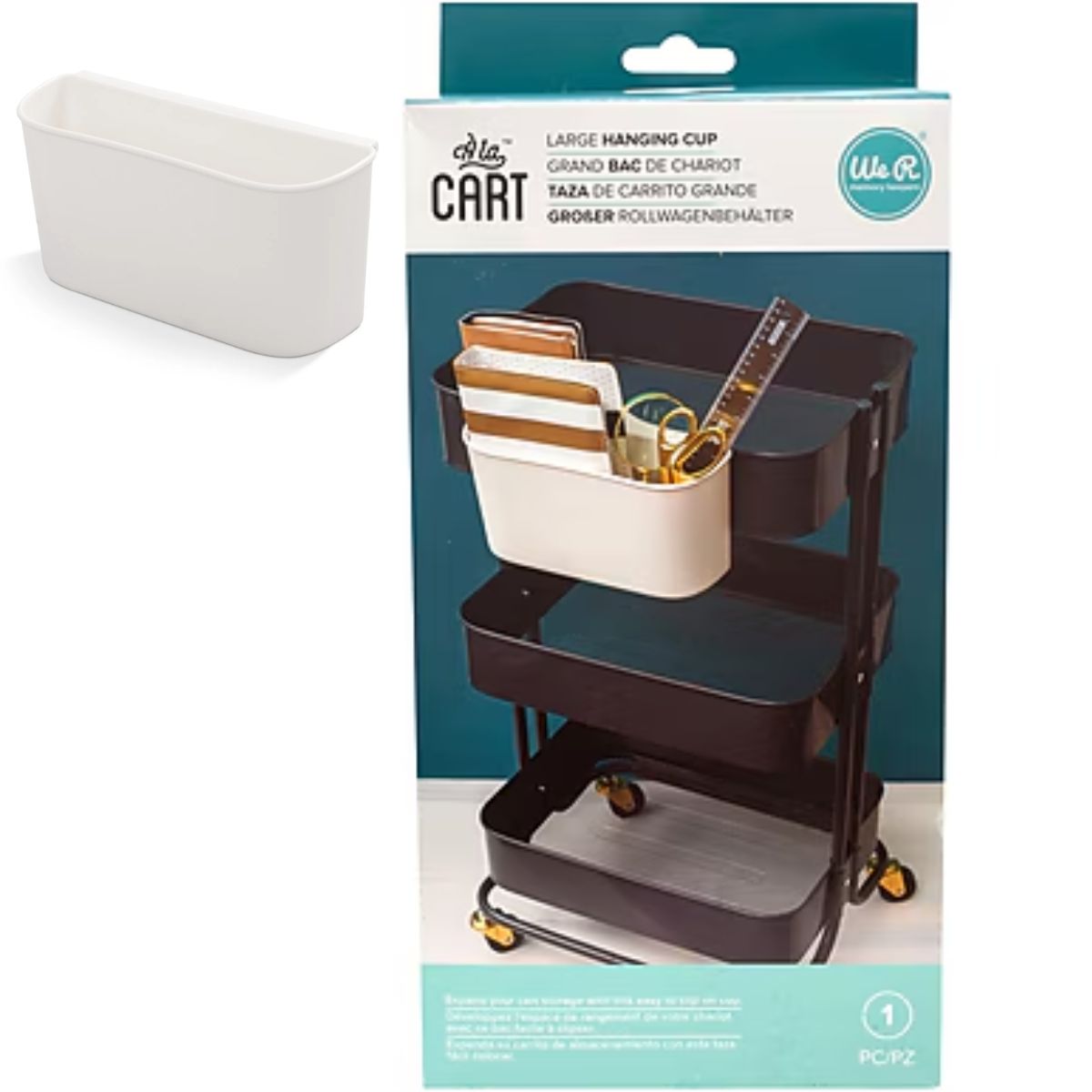 We R A La Cart Large Hanging Cup / Organizador Colgante para Carrito Almacenamiento y Organización We R Memory Keepers