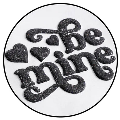Black Glitter Puff Heat Transfer Vinyl / Vinil Termoadhesivo Inflable Negro Descontinuado Teckwrap