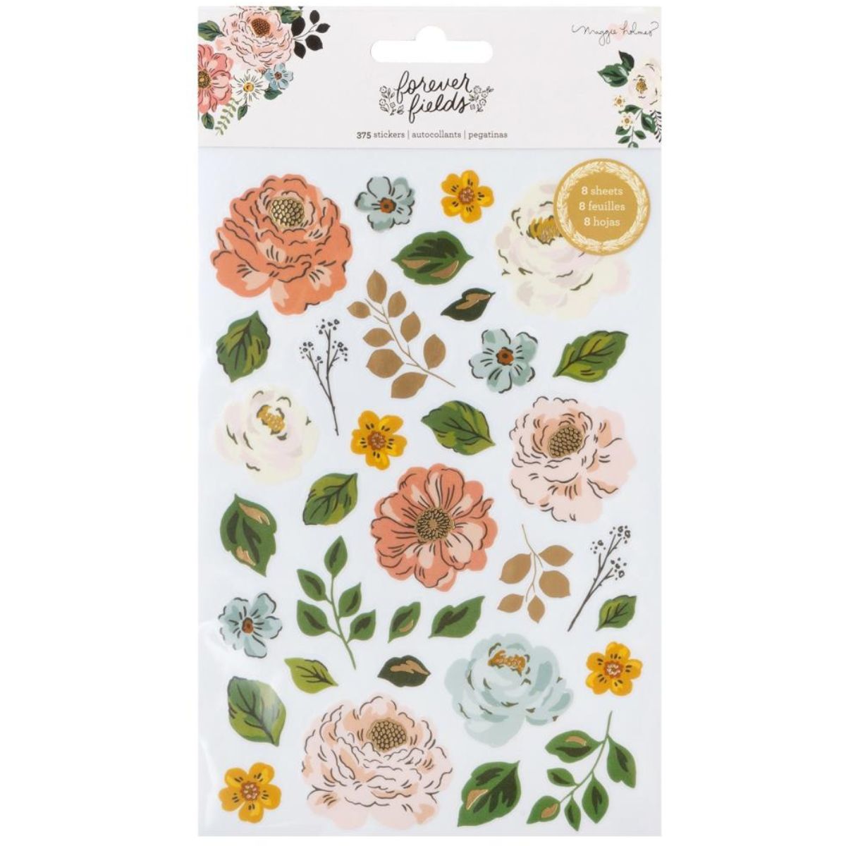 Forever Fields Sticker Book / Libreta con 375 Pegatinas Descontinuado American Crafts
