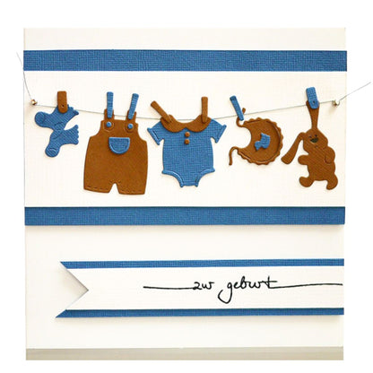 Baby Boy Clothes Die / Suaje de Corte de Tendedero de Ropa de Niño DESCONTINUADO Cottage Cutz