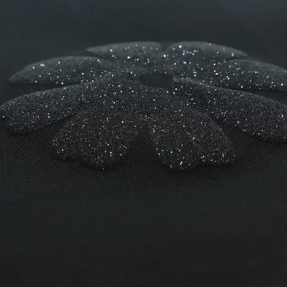 Black Glitter Puff Heat Transfer Vinyl / Vinil Termoadhesivo Inflable Negro Descontinuado Teckwrap