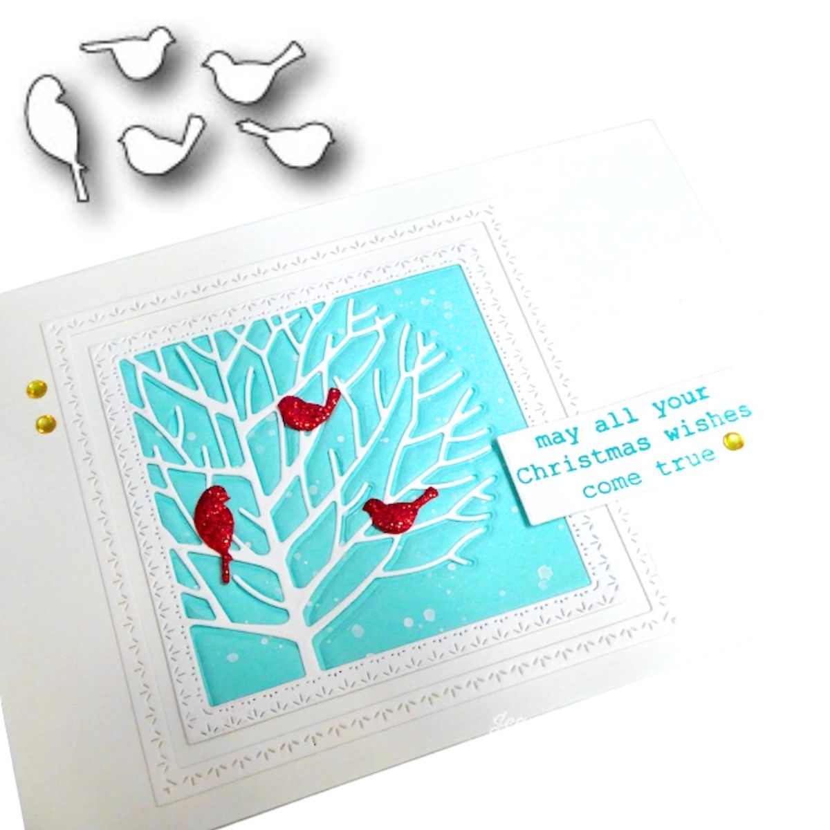 Resting Birds Die / Suaje de Corte Pajaritos Descansando Descontinuado Memory Box