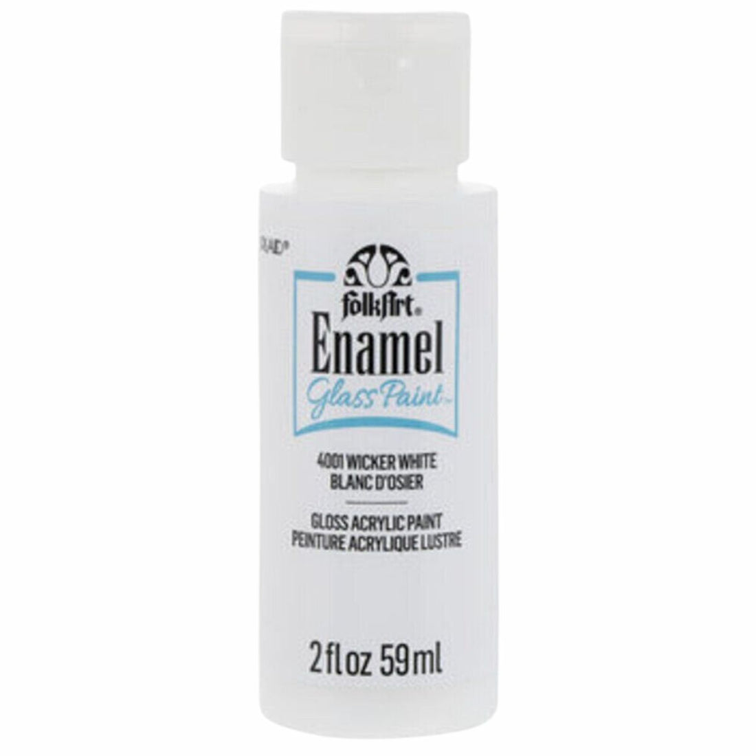 Enamel Paint Wicker White / Pintura de Esmalte Blanco Esmaltes Folk Art