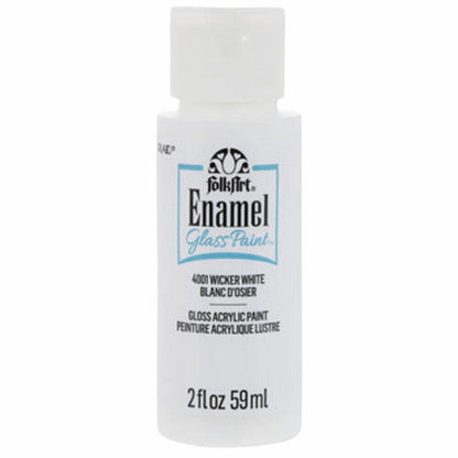 Enamel Paint Wicker White / Pintura de Esmalte Blanco Esmaltes Folk Art