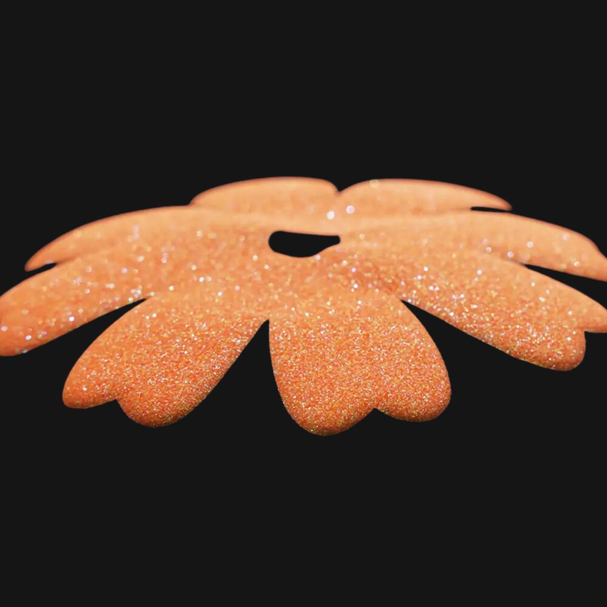 Neon Orange Glitter Puff Heat Transfer Vinyl / Vinil Termoadhesivo Inflable Naranja Descontinuado Teckwrap