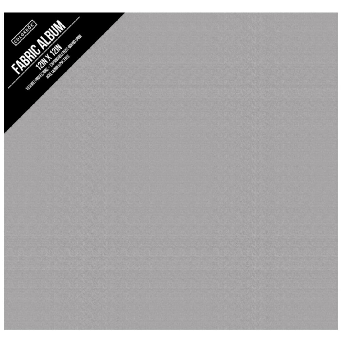 Fabric Post Bound Album, Grey 12" / Álbum Fotográfico de Tela Gris Albumes Colorbok