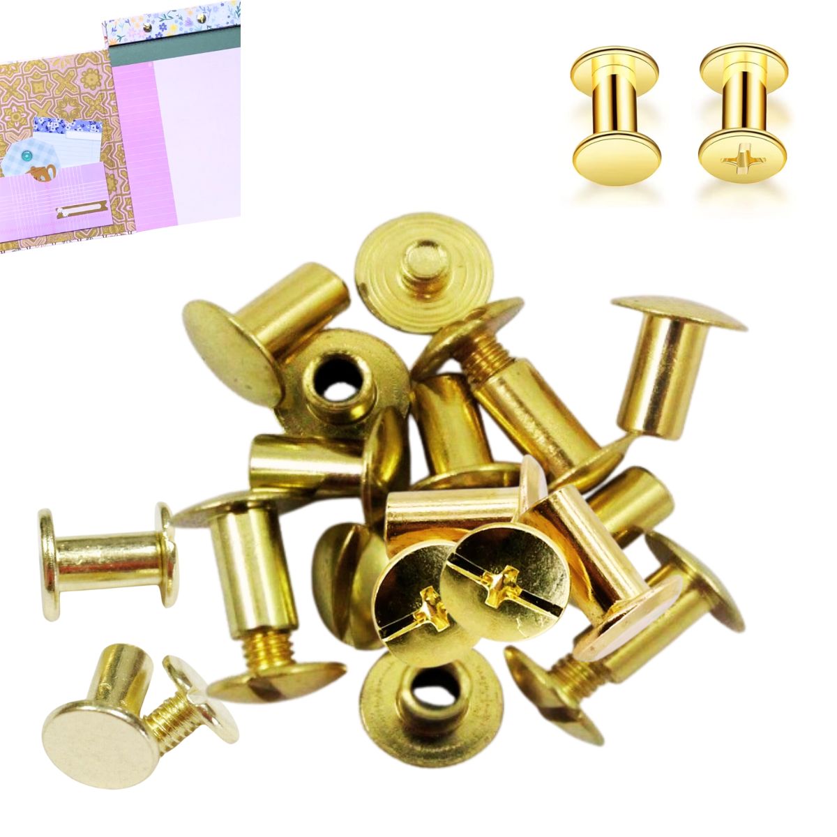 Tornillo Chicago para Encuadernación 12mm Encuadernacion Hobbees