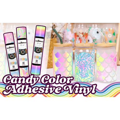 Rainbow Stripes Candy Color Craft Vinyl / Vinil Arcoiris Pastel Viniles Teckwrap