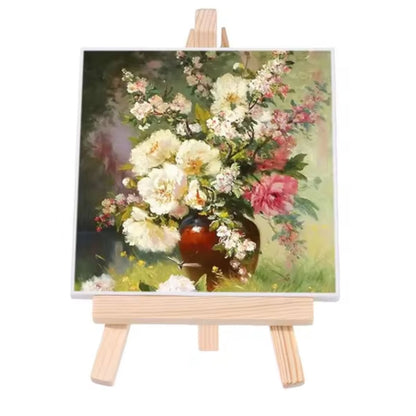 Wooden Mini Easel With Canvas 4.5" / 10 Mini Caballetes con Bastidor Lienzos Little Birdie