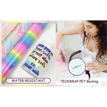 Rainbow Stripes Candy Color Craft Vinyl / Vinil Arcoiris Pastel Viniles Teckwrap