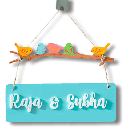 MDF Base Name Board / Base para Nombres de MDF Decoupage Little Birdie