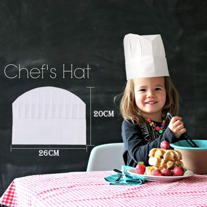 10 Gorros de Chef para Niños Desechables Manualidades para Niños Hobbees