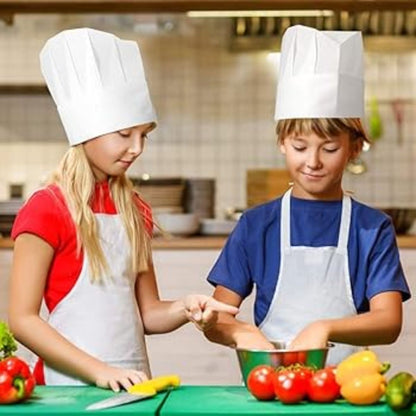 10 Gorros de Chef para Niños Desechables Manualidades para Niños Hobbees