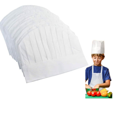 10 Gorros de Chef para Niños Desechables Manualidades para Niños Hobbees