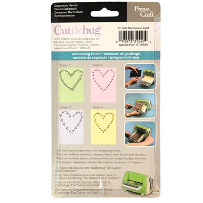 Folder de Grabado / Embossing Folder Decorative Hearts Folders de Grabado Cuttlebug