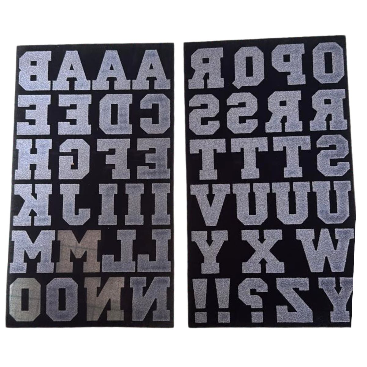 Easy Image Flocked Alphabet Black / Alfabeto Termoadhesivo para Tela Negro Viniles Jolee&