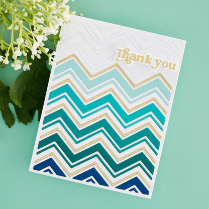 Zig Zag Chevron Cutting Dies / Suajes Grabados Óvalos En Zig Zag Dados de Corte / Suajes / Troqueles Spellbinders