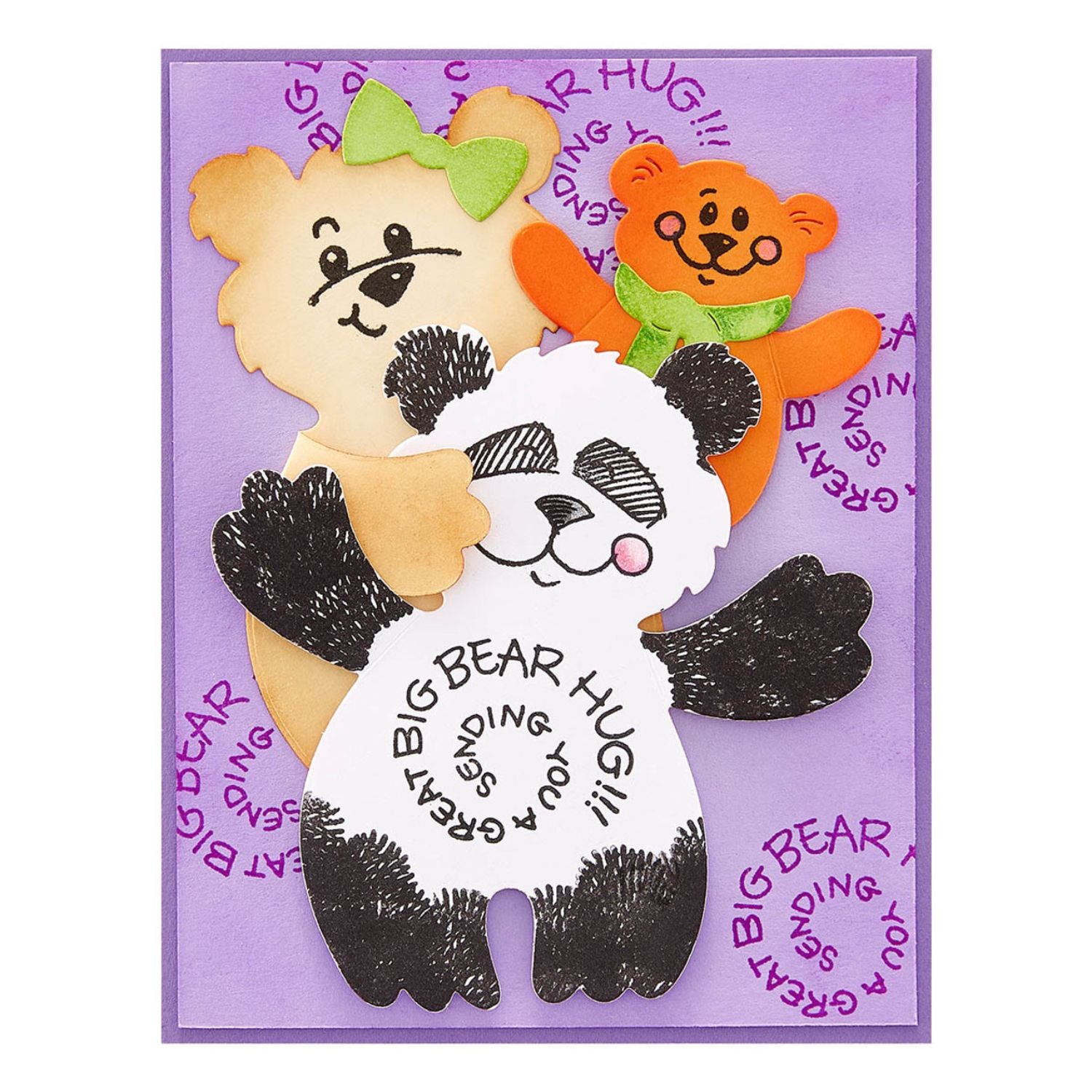 Bear Hugs Clear Stamp / Sellos Transparentes Caras Y Sentimientos De Oso Sellos Stampendous
