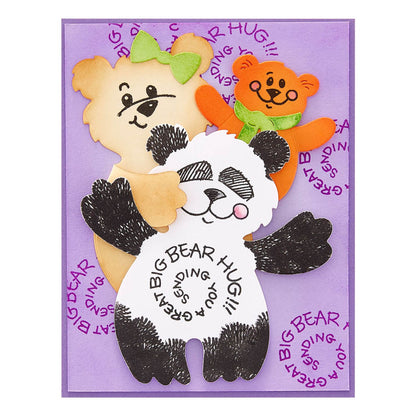 Bear Hugs Clear Stamp / Sellos Transparentes Caras Y Sentimientos De Oso Sellos Stampendous