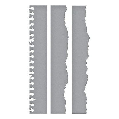 Torn Paper Edges Cutting Dies / Suajes De Corte Con Bordes De Papel Rasgados Accesorios para Suajadoras Spellbinders