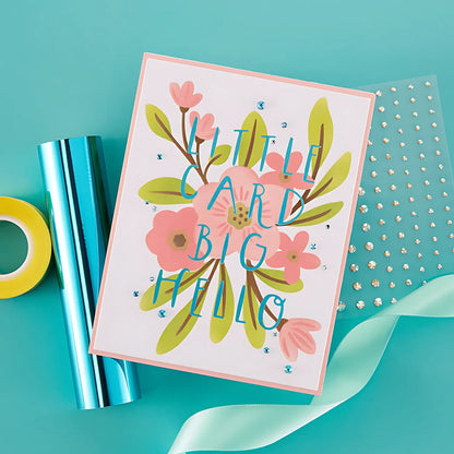 Hello Blooms Stencil / Stencil Plantilla Hola Flores Esténciles / Plantillas Spellbinders