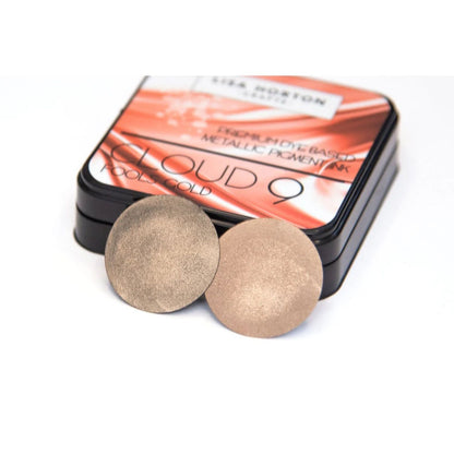 Metallic Pigment Ink Pad Fools Gold / Tinta Metálica Para Sellos Dorado Tinta para Sellos Lisa Horton Crafts