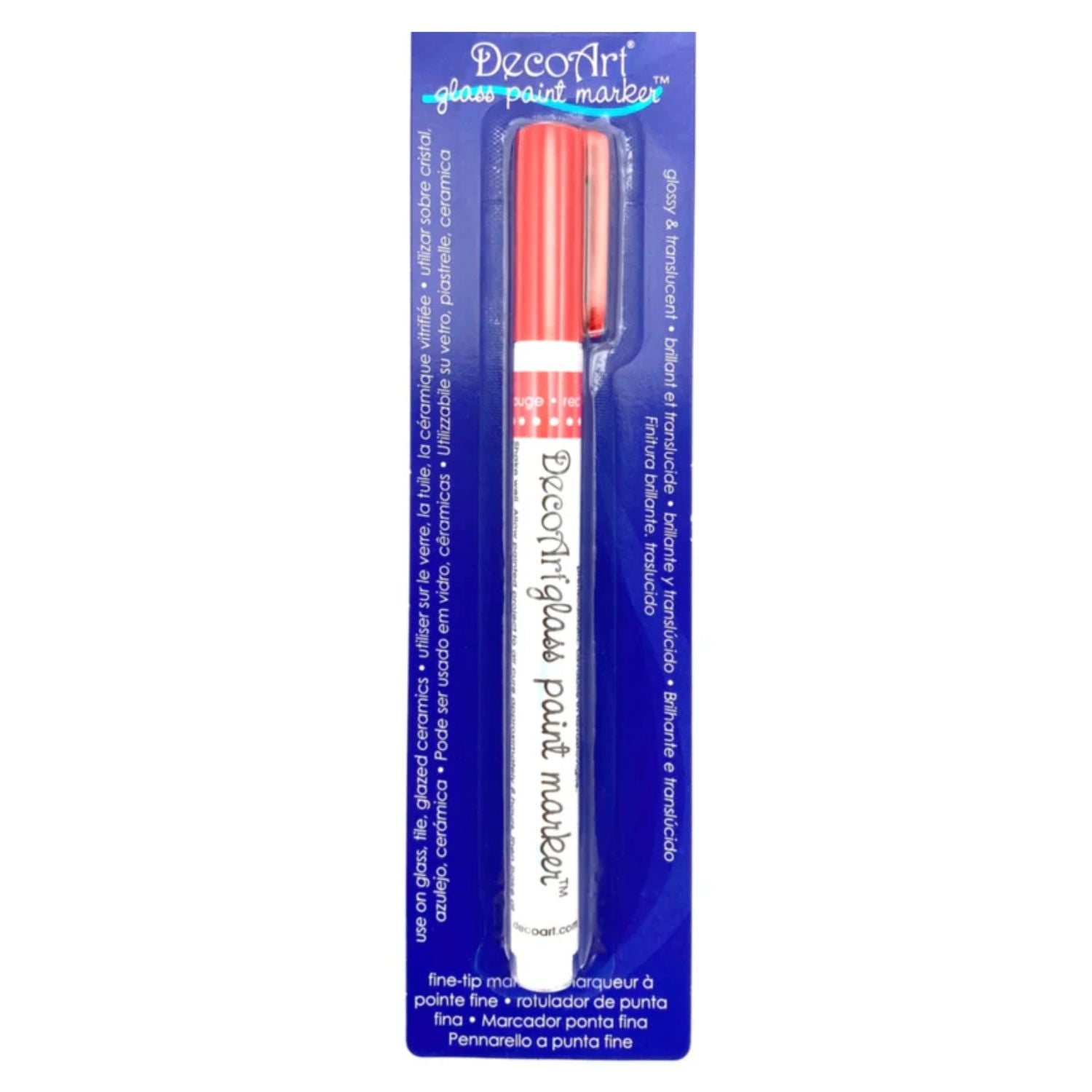 Glass Paint Marker Red / Rotulador para Vidrio y Cerámica - Rojo Vitral DecoArt