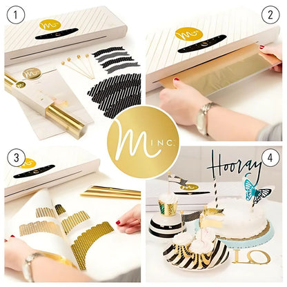 Foil Machine Heidi Swapp 12" Xmas Minc / Máquina Minc Papel Kit Navideño 170 Pzas Extra Máquinas Heidi Swapp