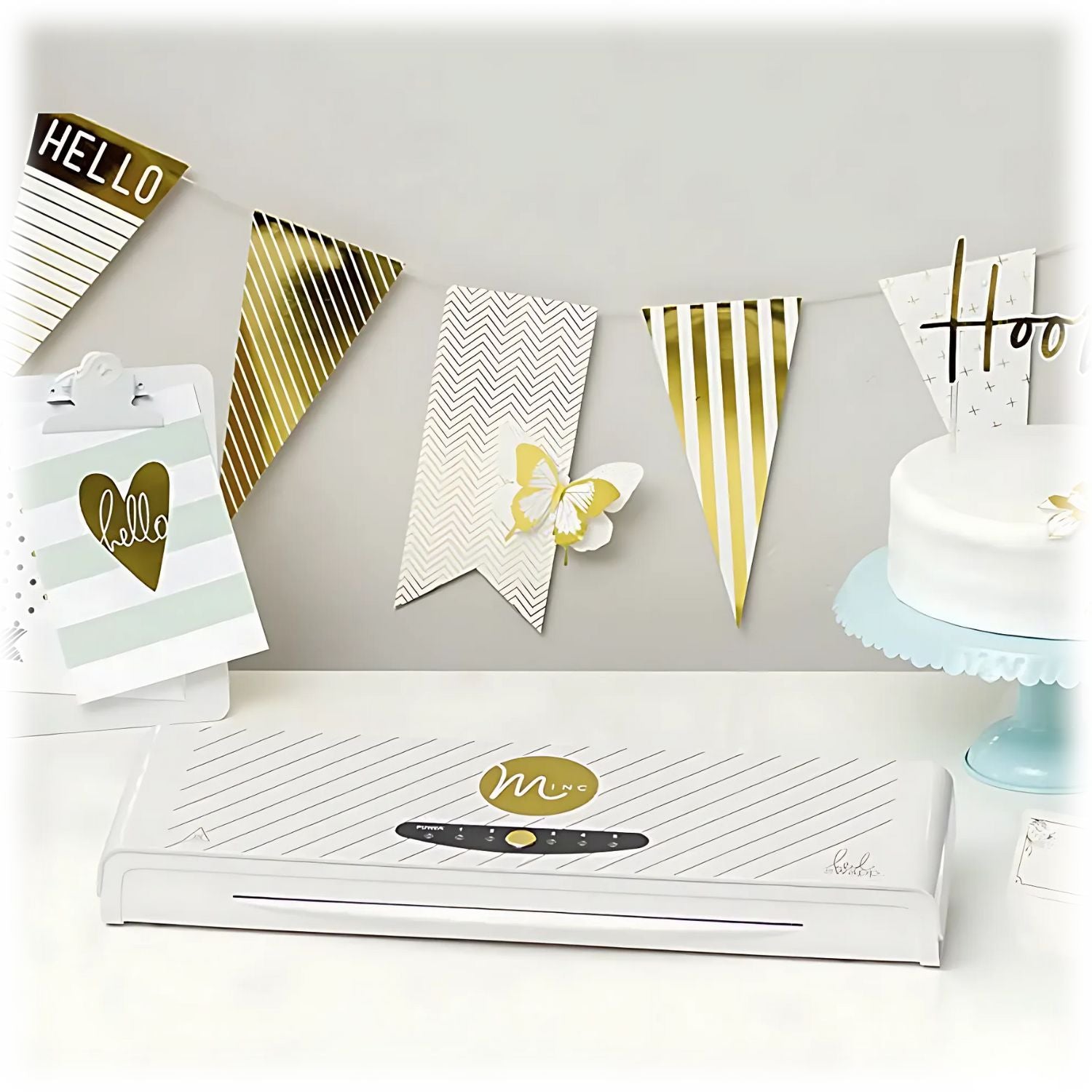 Foil Machine Heidi Swapp 12" Xmas Minc / Máquina Minc Papel Kit Navideño 170 Pzas Extra Máquinas Heidi Swapp