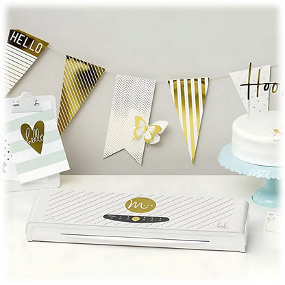 Foil Machine Heidi Swapp 12" Xmas Minc / Máquina Minc Papel Kit Navideño 170 Pzas Extra Máquinas Heidi Swapp