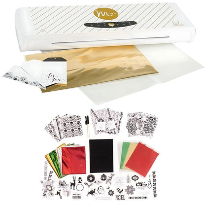 Foil Machine Heidi Swapp 12" Xmas Minc / Máquina Minc Papel Kit Navideño 170 Pzas Extra Máquinas Heidi Swapp