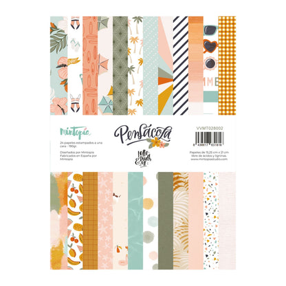 6x8" Block de Papel Estampado Pensacola Papel Mintopía