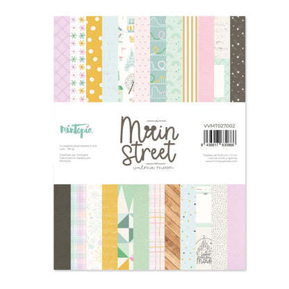 6x8" Block de Papel Estampado Main Street Papel Mintopía